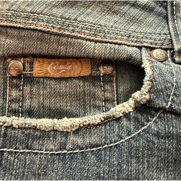 Y2K Candie’s Low Rise Bootcut Jeans Faded Wash Stretch Denim Size 7 - Picture 6 of 8